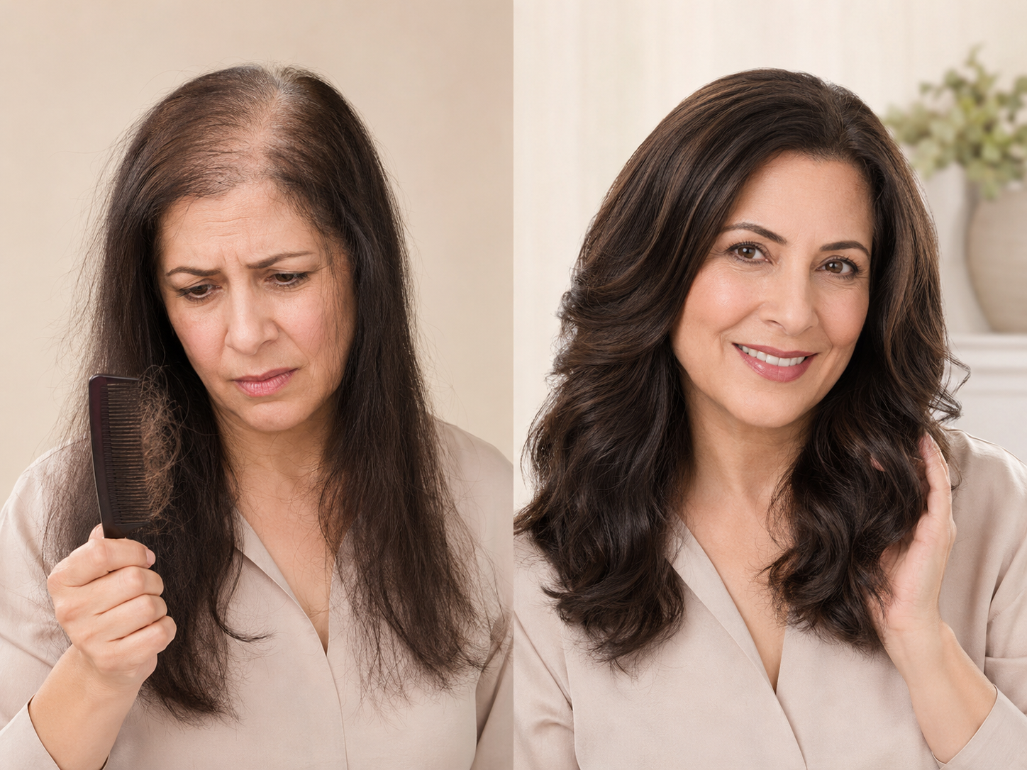 hormonal hair loss, thinning hair, postpartum perimenopausal hair loss