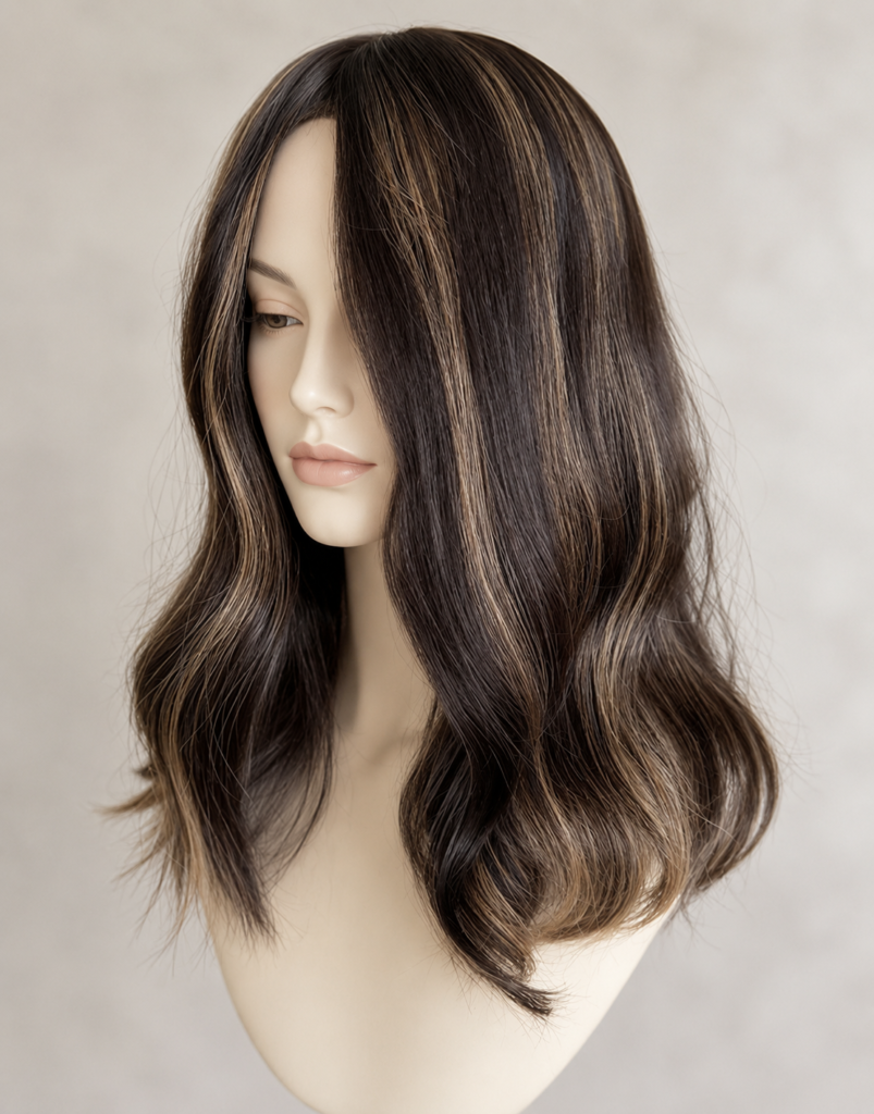 human hair topper for thinning hair and crown coverage