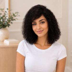 Camille Curly Human Hair Wig | 5×5 Lace | 200% Density, 14 Inch