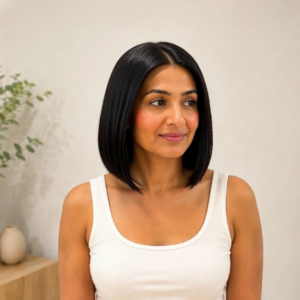Nora Human Hair Wig |  4×4 Lace | 10 Inch Bob | Natural Black