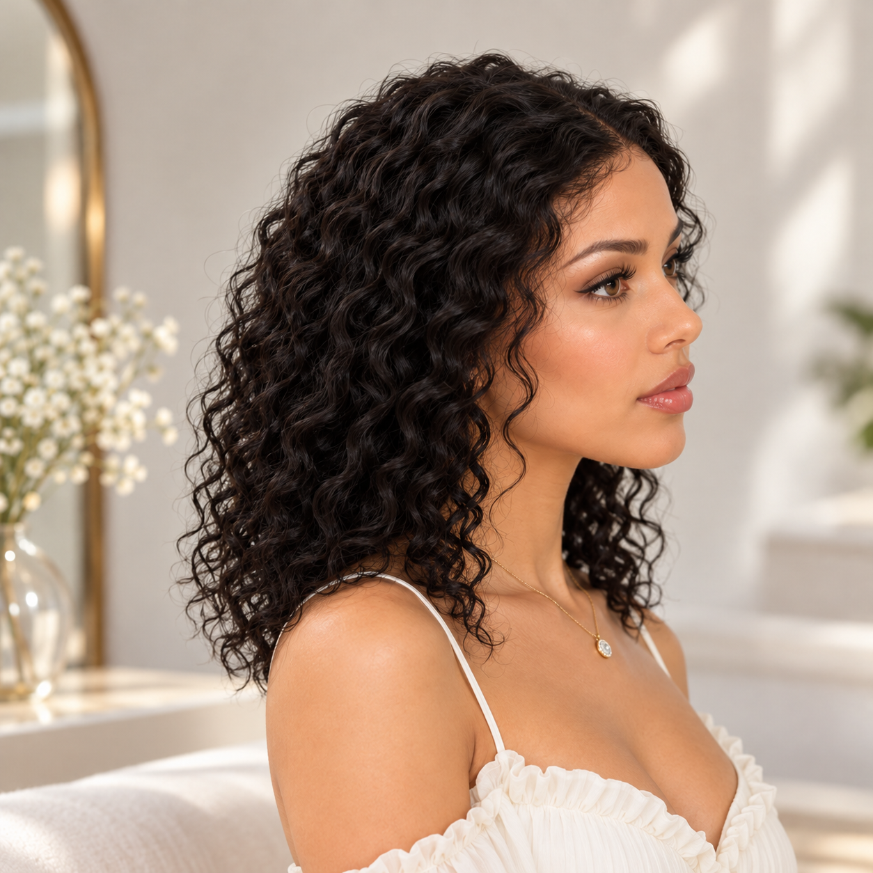 Naomi Human Hair Wig | 13×6 HD Lace Front | 18 Inch | Deep Curly, Glueless - Image 6