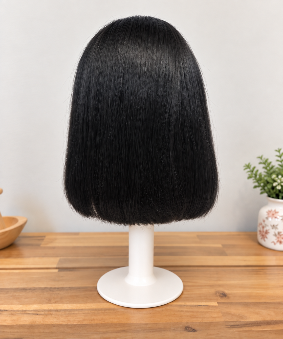 Natalie Human Hair Wig | 13×4 Lace Front | 8 Inch Straight Bob | Natural Black - Image 3