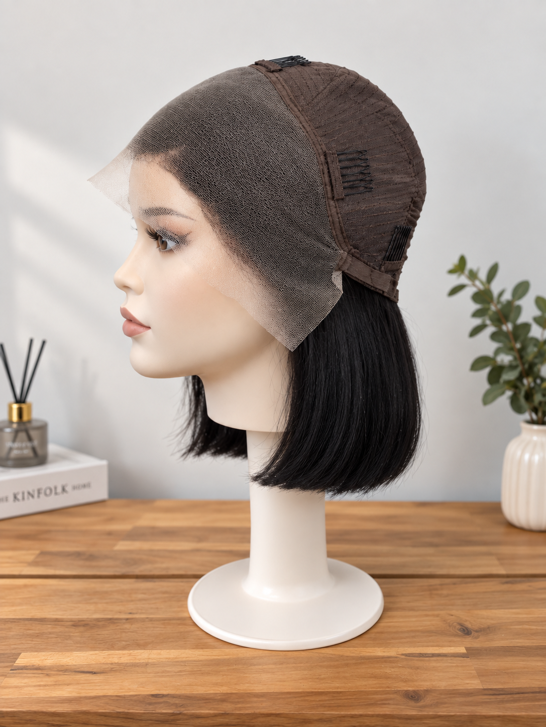 Natalie Human Hair Wig | 13×4 Lace Front | 8 Inch Straight Bob | Natural Black - Image 5