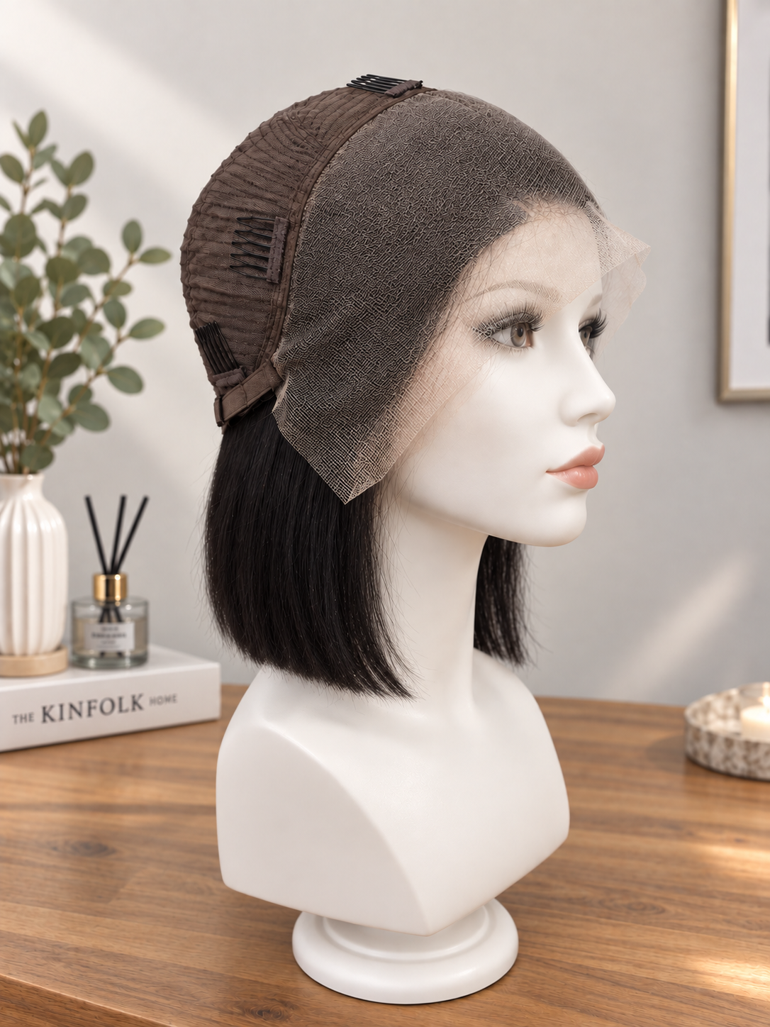 Natalie Human Hair Wig | 13×4 Lace Front | 8 Inch Straight Bob | Natural Black - Image 6