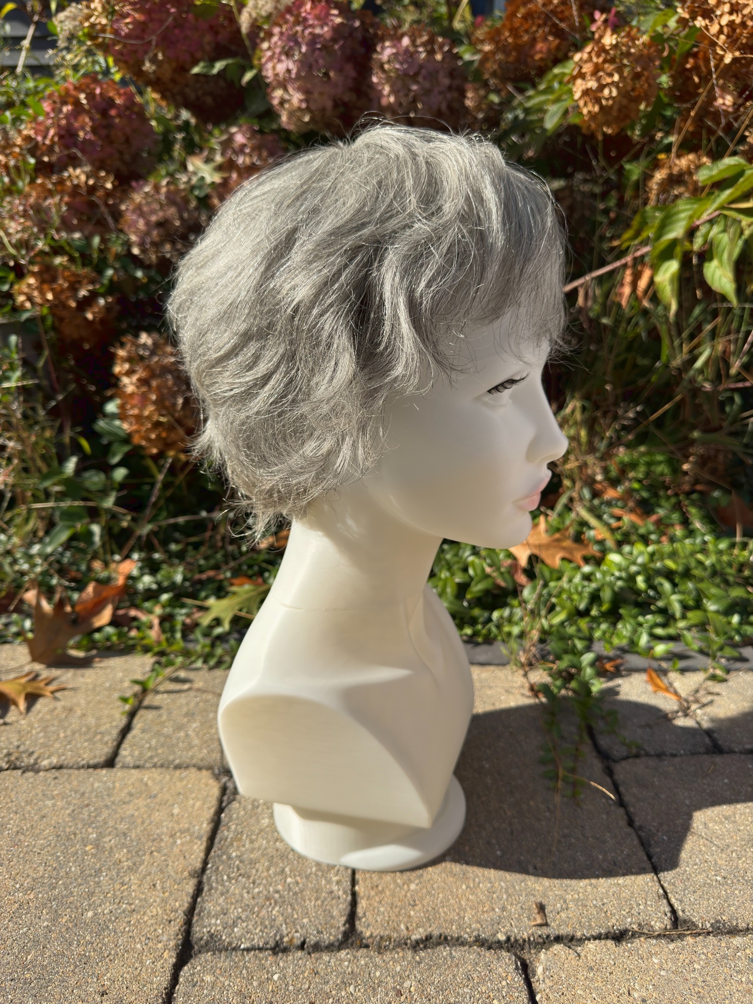 Gloria – Dark Gray Salt & Pepper Human Hair Wig | 6" Feathered Pixie Cut - Image 10