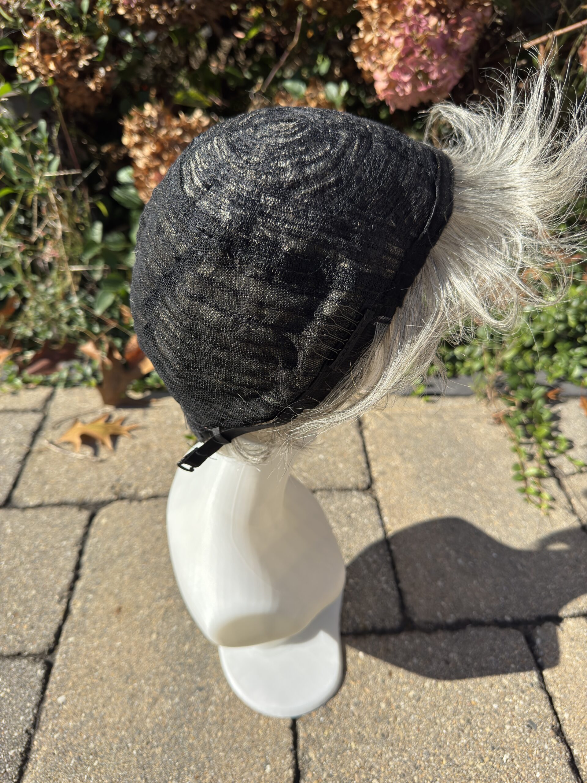 Gloria – Dark Gray Salt & Pepper Human Hair Wig | 6" Feathered Pixie Cut - Image 9