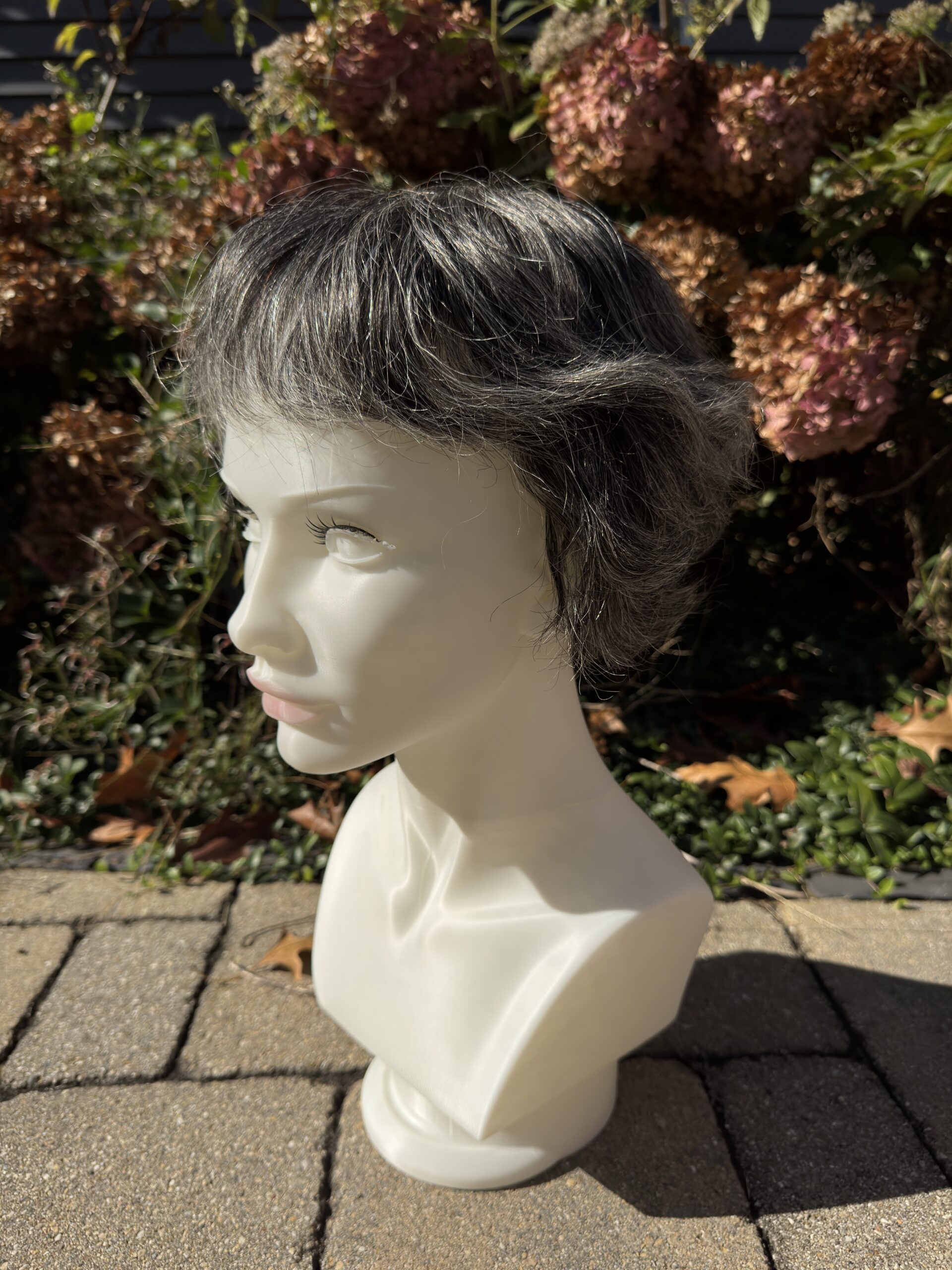 Gloria – Dark Gray Salt & Pepper Human Hair Wig | 6" Feathered Pixie Cut - Image 5