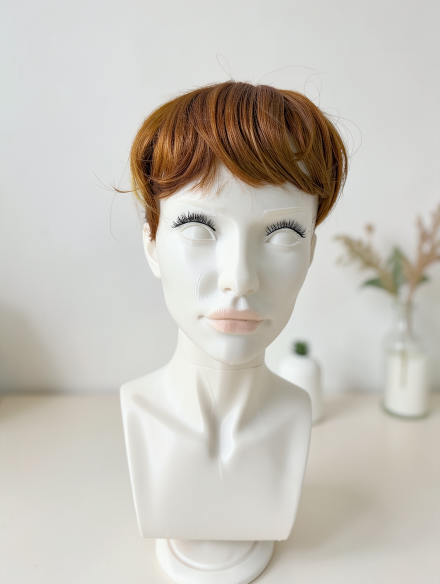 Celia Synthetic Hair Topper | 6×6 Large Base | Warm Light Brown & Golden Blonde Blend | Heat-Resistant Fiber - Image 4
