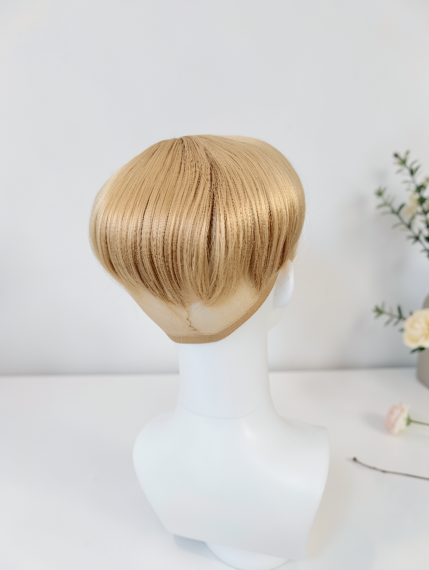 Elodie Synthetic Hair Topper | 6×6 Large Base | Warm Golden Blonde Blend | Heat-Resistant Fiber - Image 3