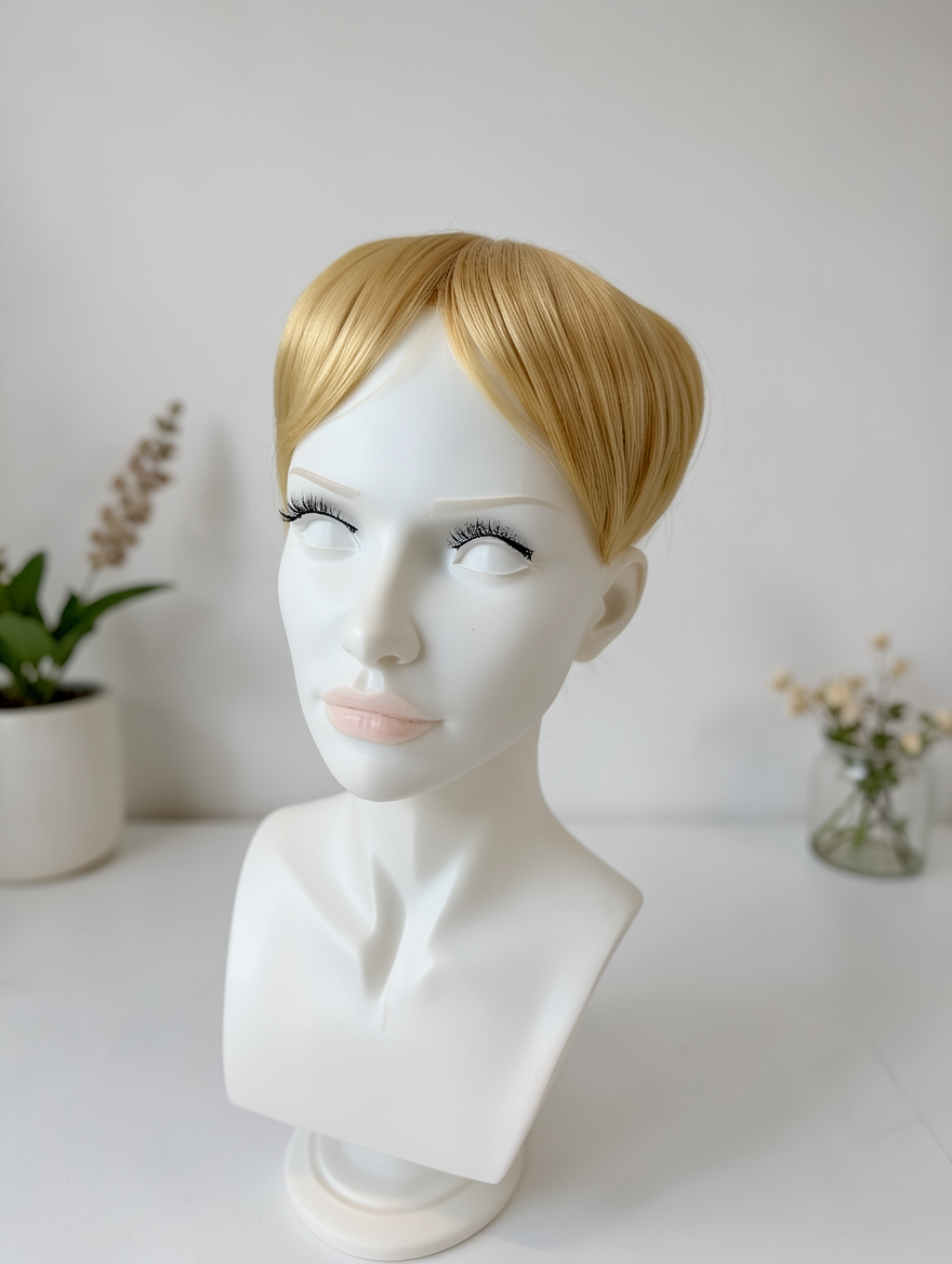 Elodie Synthetic Hair Topper | 6×6 Large Base | Warm Golden Blonde Blend | Heat-Resistant Fiber - Image 5