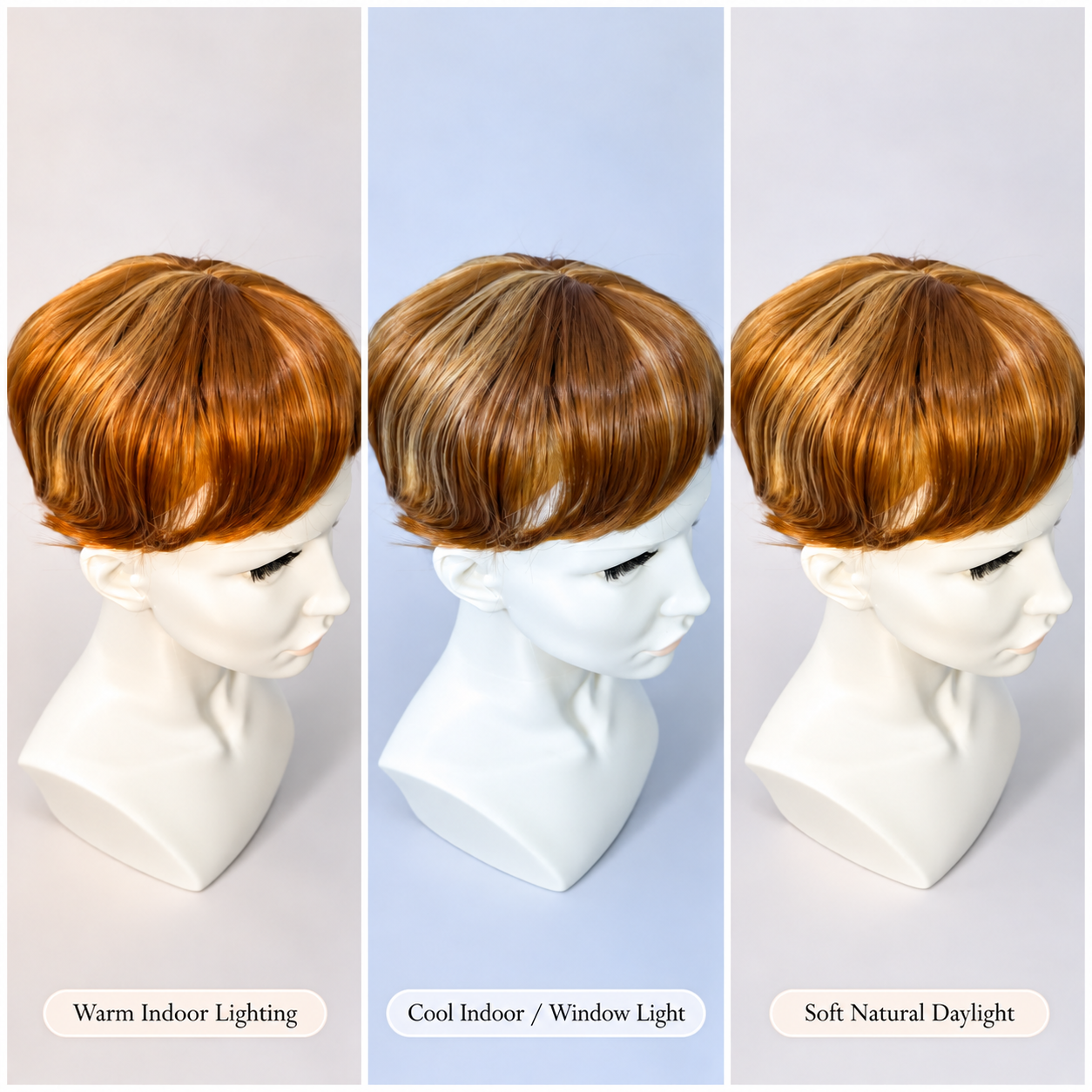 Celia Synthetic Hair Topper | 6×6 Large Base | Warm Light Brown & Golden Blonde Blend | Heat-Resistant Fiber - Image 9