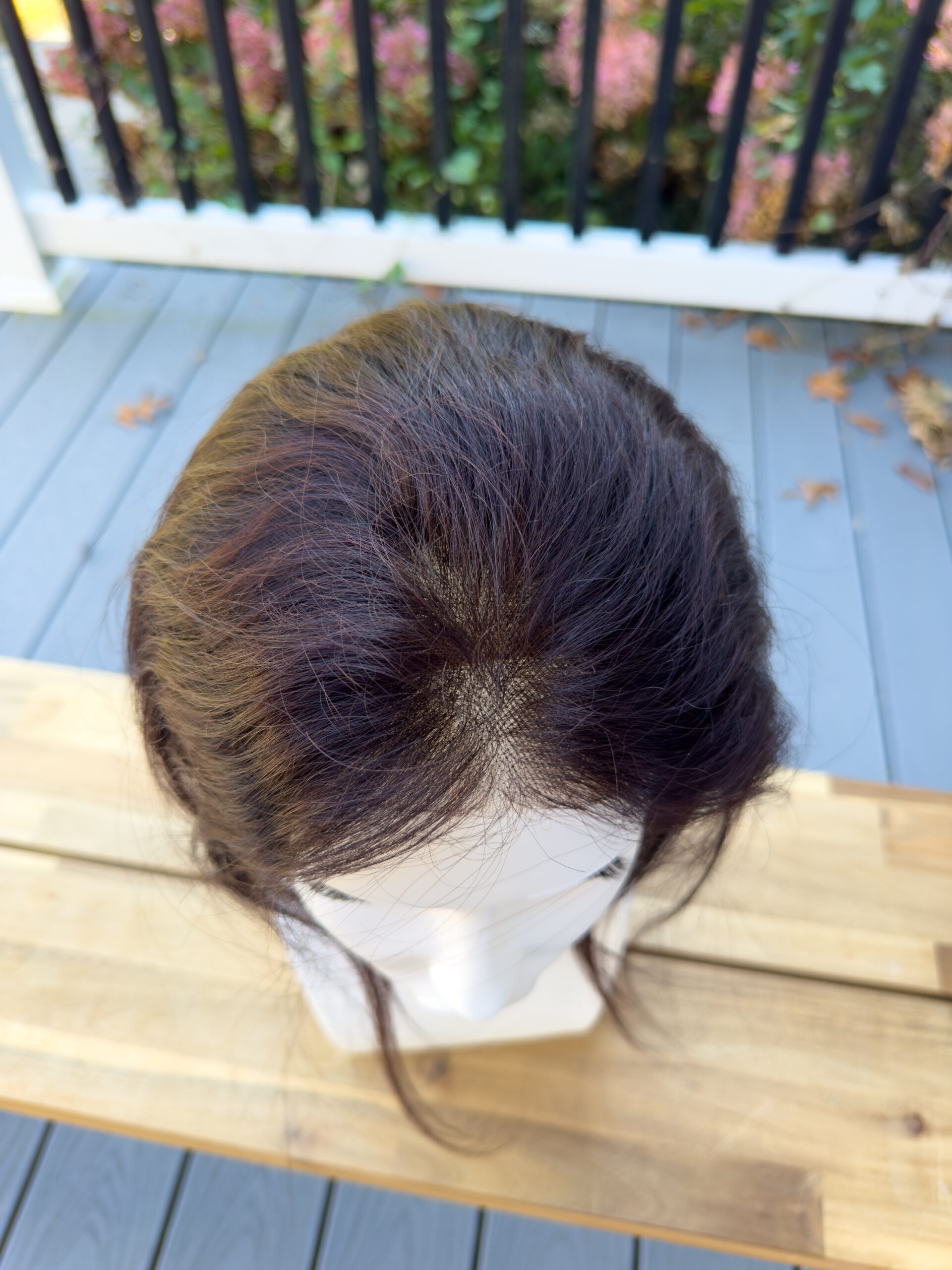 Viviana Human Hair Topper | 12 Inch Reddish Brown | 5×7 Lace Top | Free Parting - Image 5