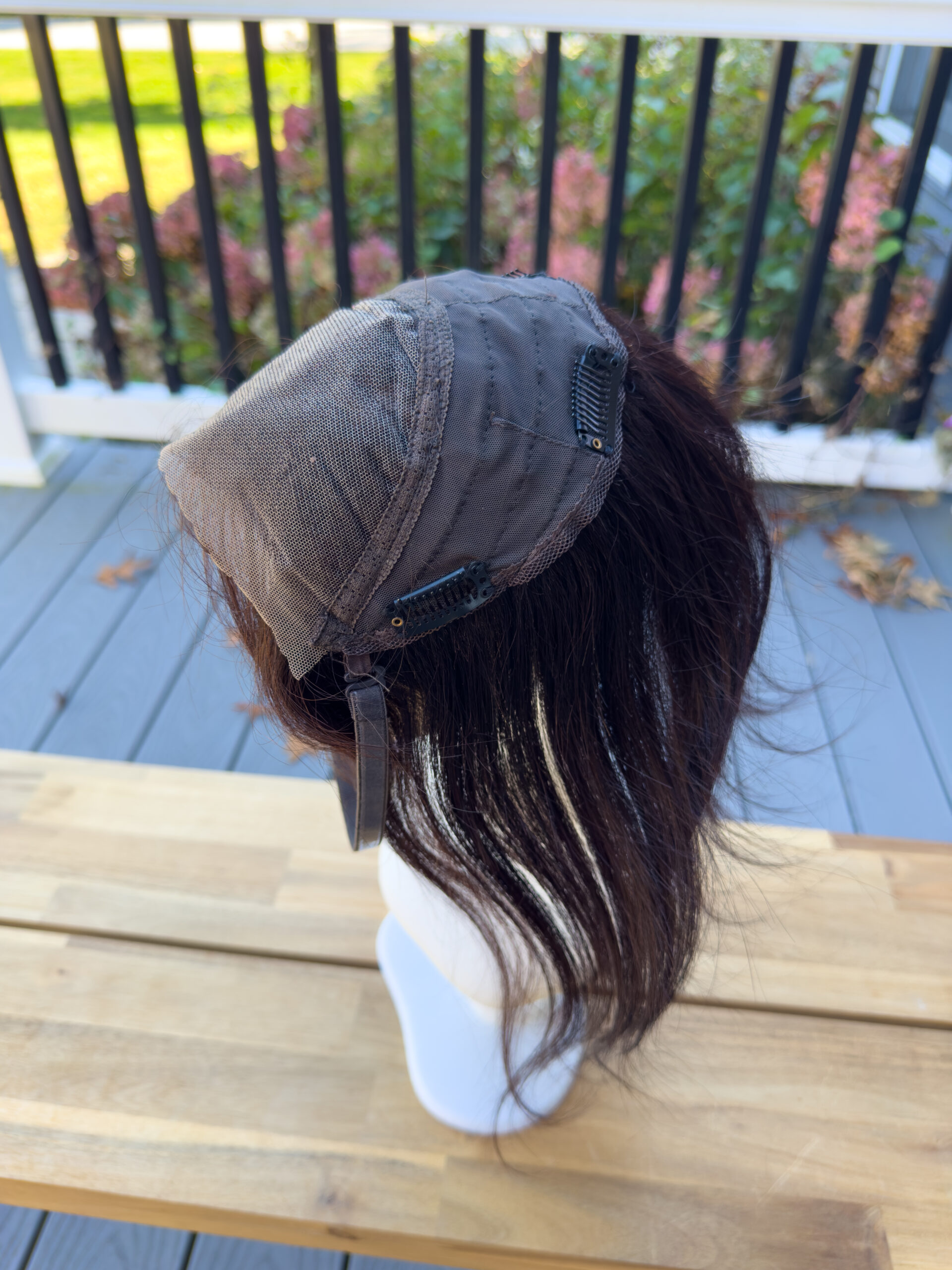 Viviana Human Hair Topper | 12 Inch Reddish Brown | 5×7 Lace Top | Free Parting - Image 7
