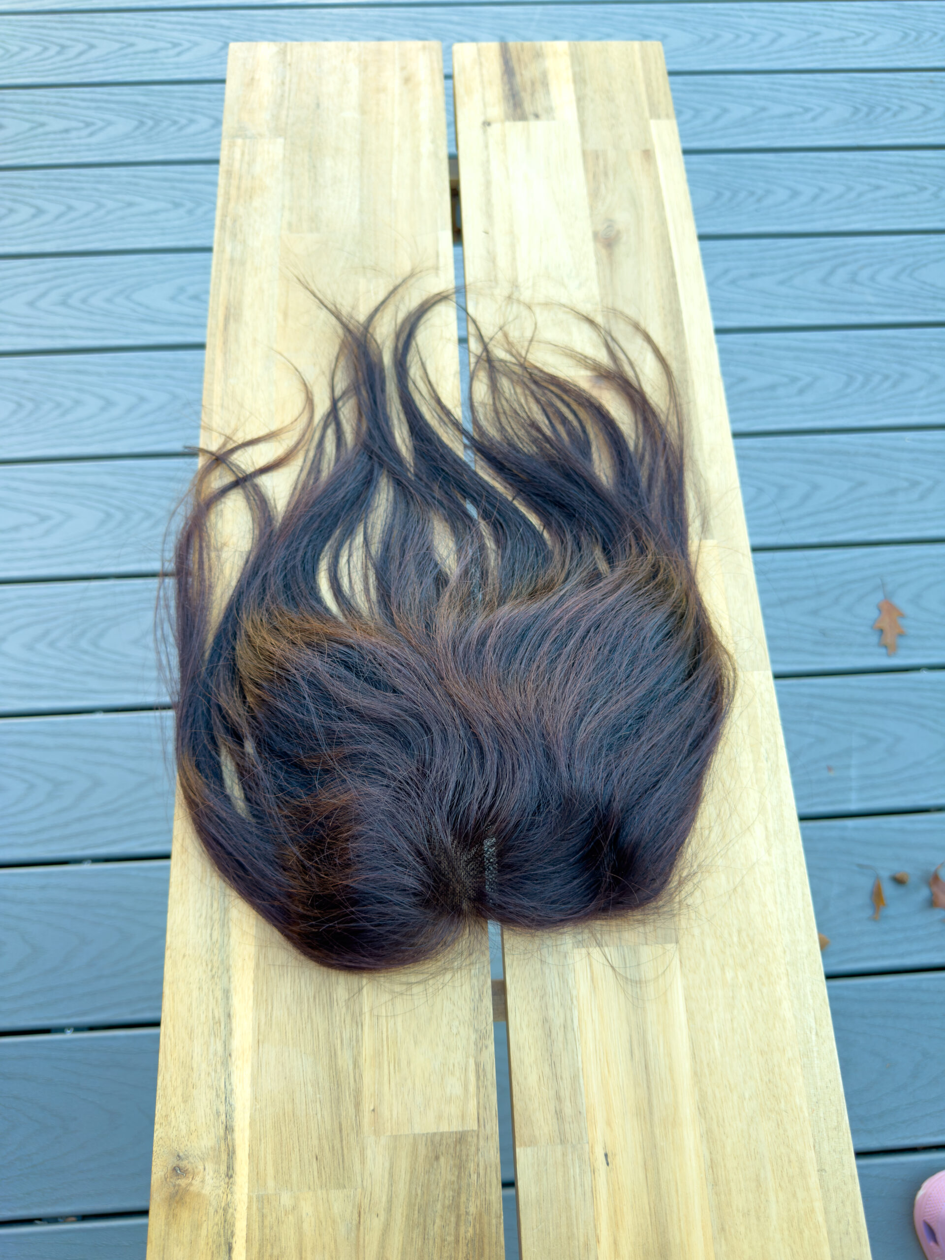 Viviana Human Hair Topper | 12 Inch Reddish Brown | 5×7 Lace Top | Free Parting - Image 8
